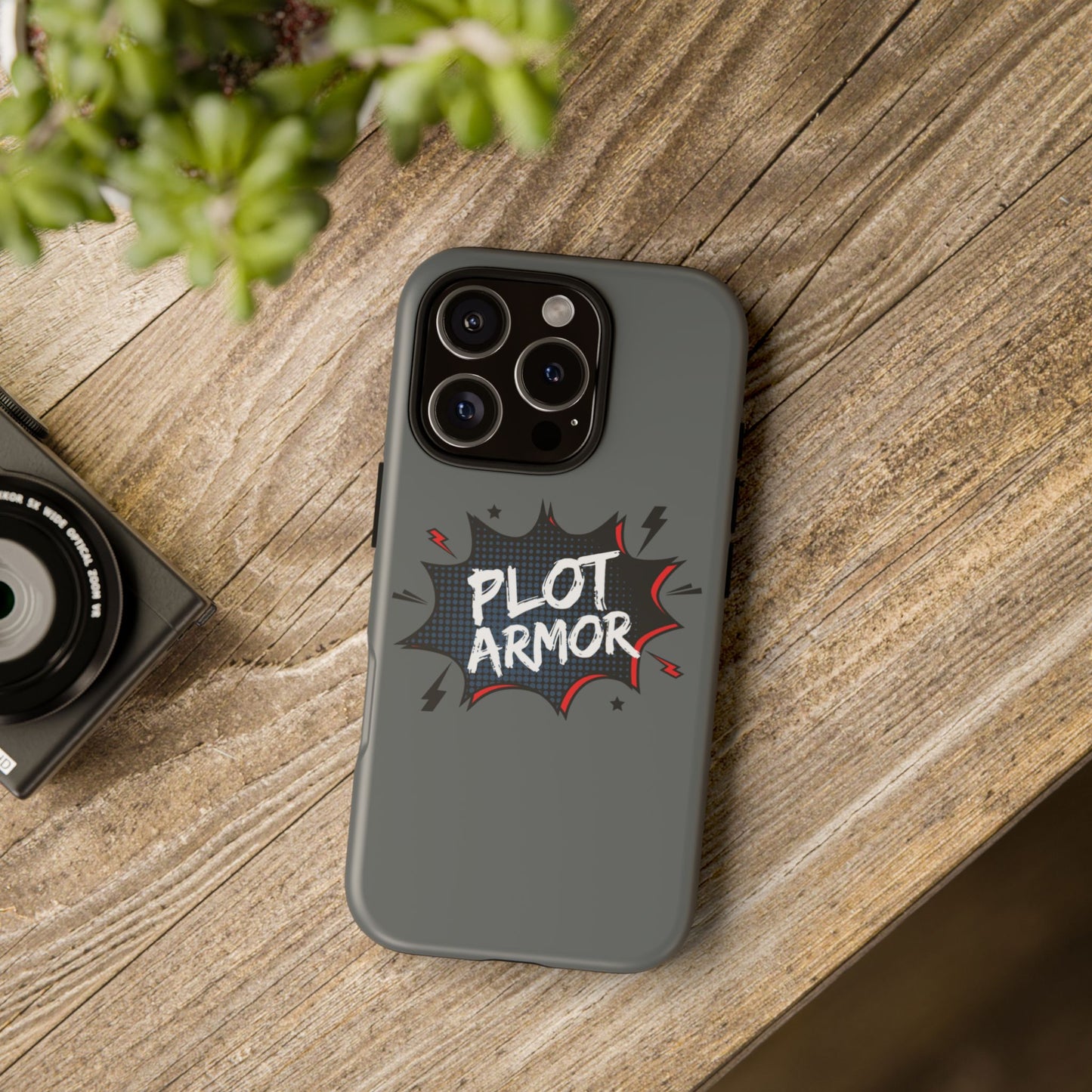 Plot Armor Phone Case | Tough Cases for Gamers, Gift for Nerds, Phone Accessories for Gamers, Protective Case, Playful Design
