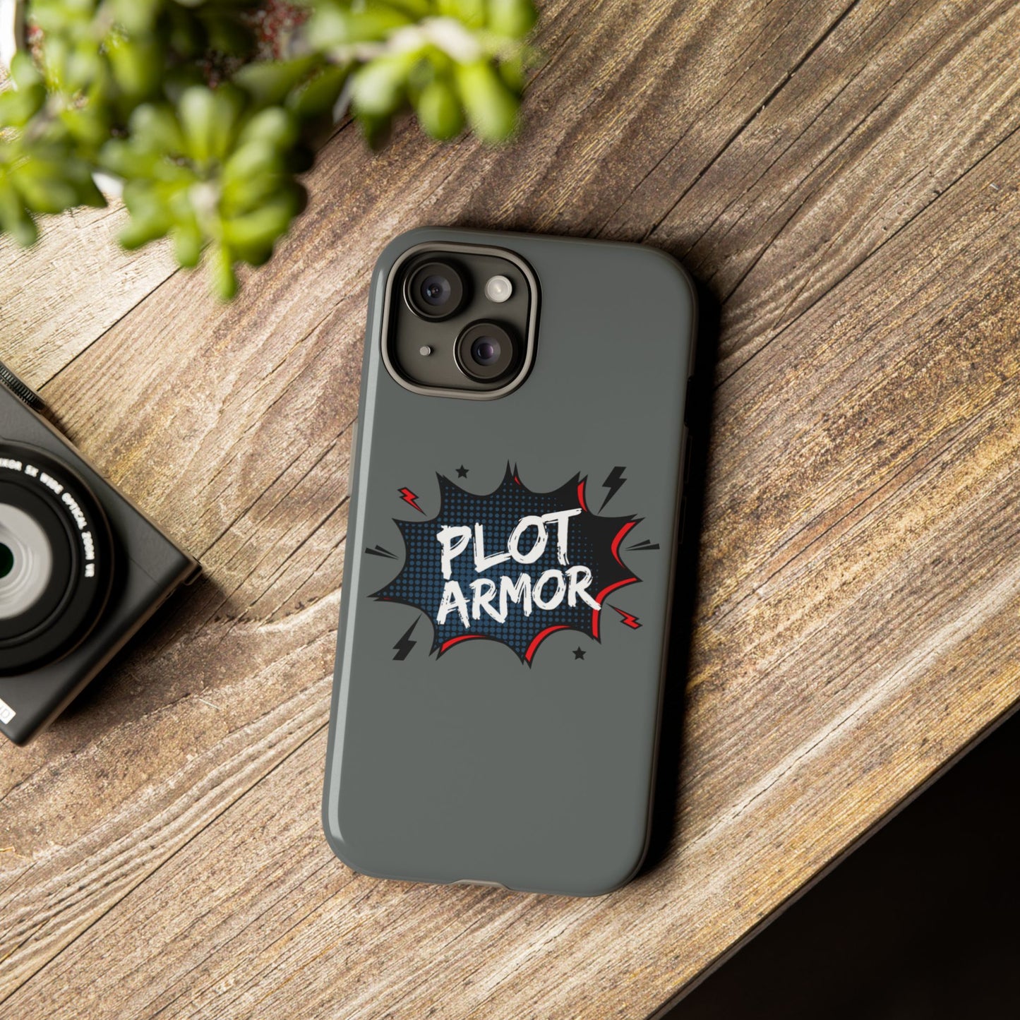 Plot Armor Phone Case | Tough Cases for Gamers, Gift for Nerds, Phone Accessories for Gamers, Protective Case, Playful Design