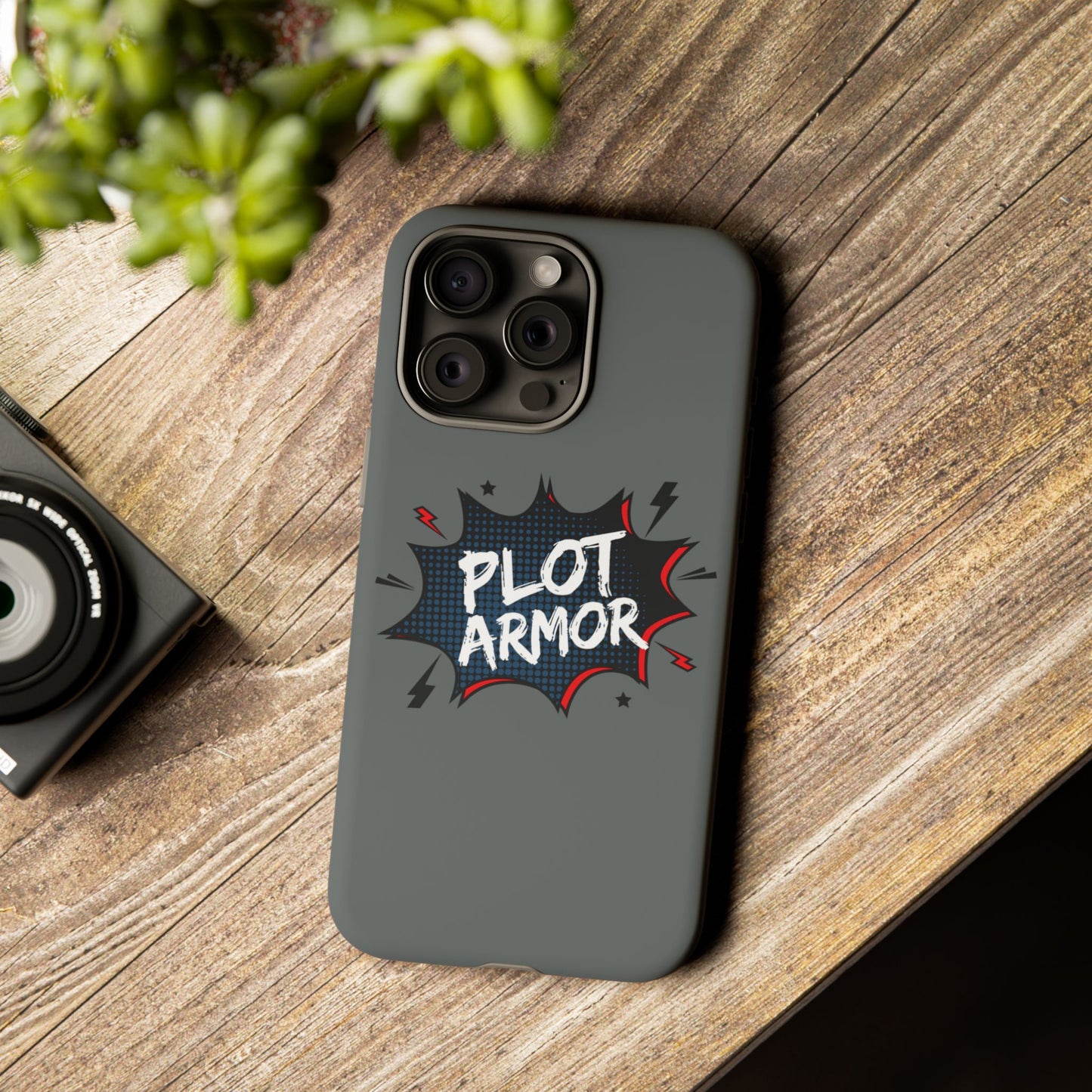 Plot Armor Phone Case | Tough Cases for Gamers, Gift for Nerds, Phone Accessories for Gamers, Protective Case, Playful Design
