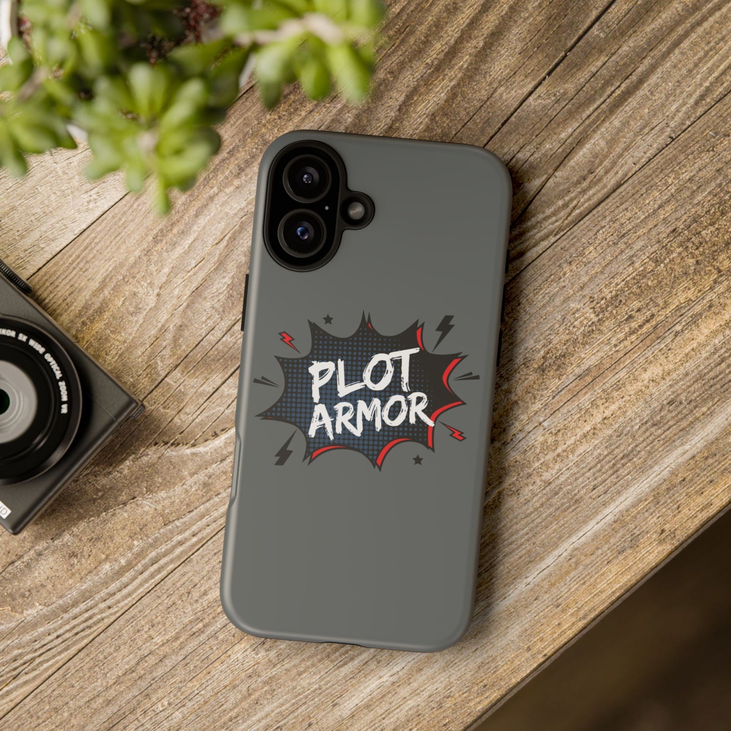 Plot Armor Phone Case | Tough Cases for Gamers, Gift for Nerds, Phone Accessories for Gamers, Protective Case, Playful Design