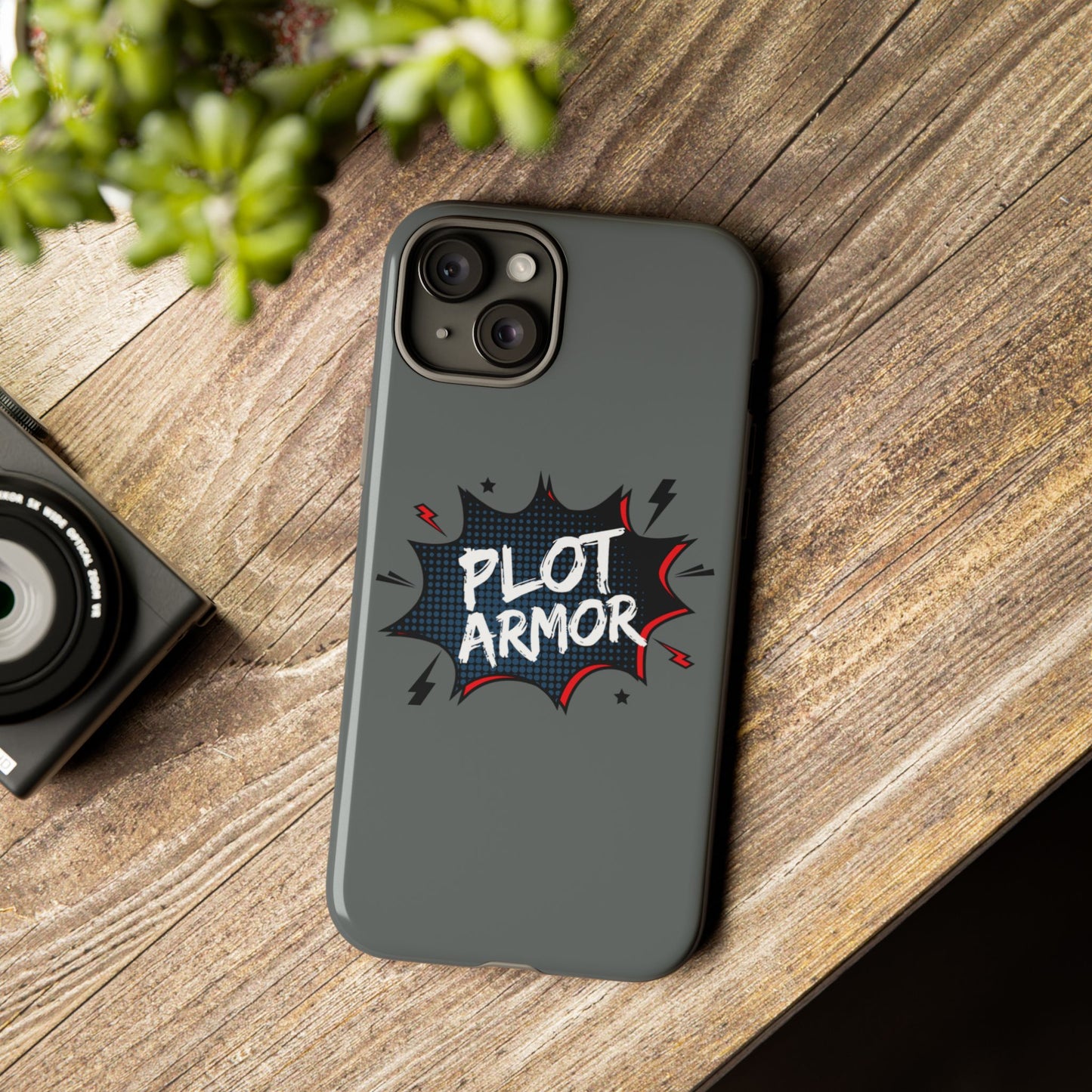 Plot Armor Phone Case | Tough Cases for Gamers, Gift for Nerds, Phone Accessories for Gamers, Protective Case, Playful Design