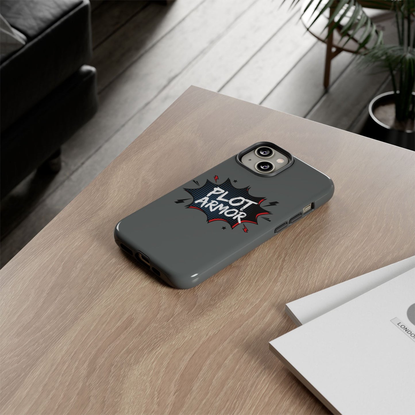 Plot Armor Phone Case | Tough Cases for Gamers, Gift for Nerds, Phone Accessories for Gamers, Protective Case, Playful Design