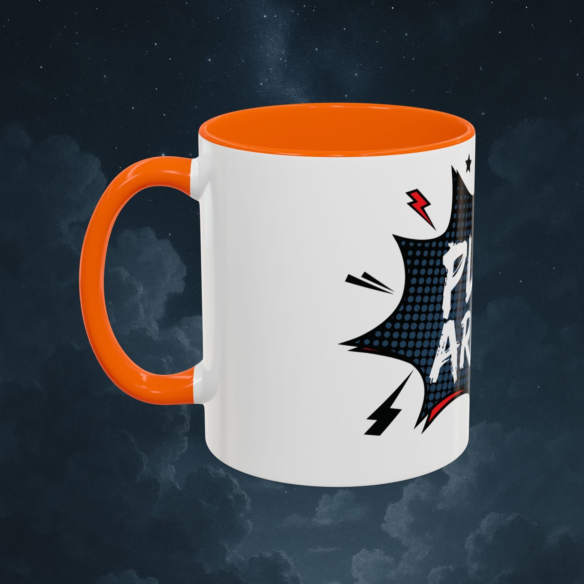 Plot Armor Comic Mug – Funny Pop Art Coffee Cup for Everyday Heroes & Creatives | 11oz Ceramic Mug with Color | Motivational Gift Idea | Mug by VarietySpire – VarietySpire